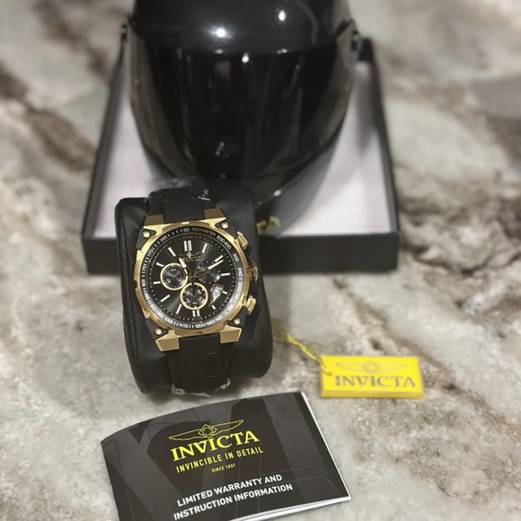 Invicta 45mm Rally S1 Quartz Multifunction Dual Time Helmet w/Case NIB w/Tags - Picture 8 of 12